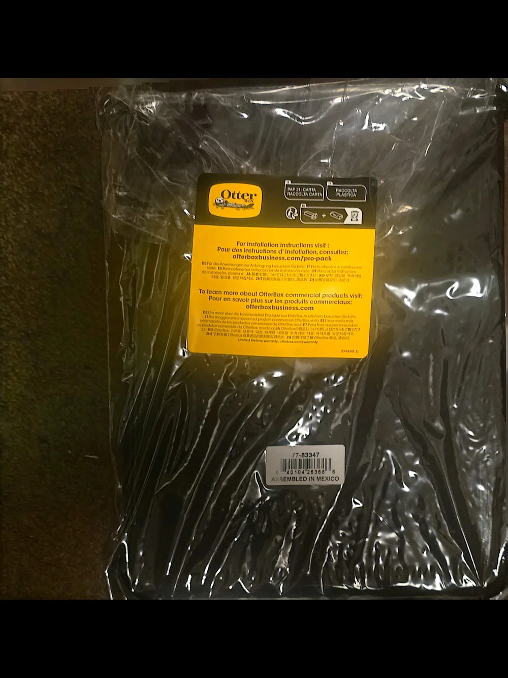 Otter Box Defender Series. Black Tablet Case with Integrated Stand